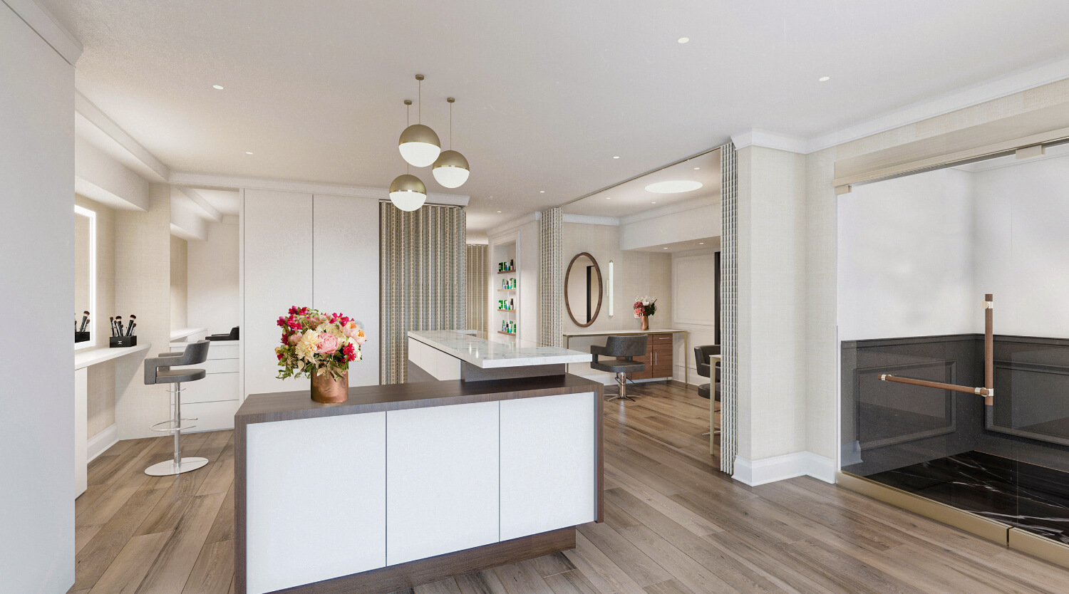 cedric salon editorial architectural rendering design