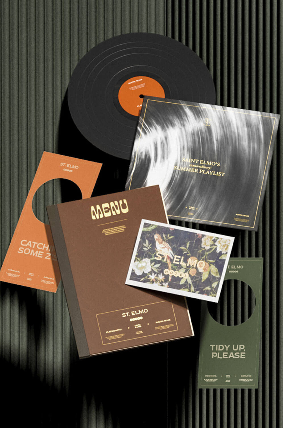 st elmo hotel restaurant menu and door hangers